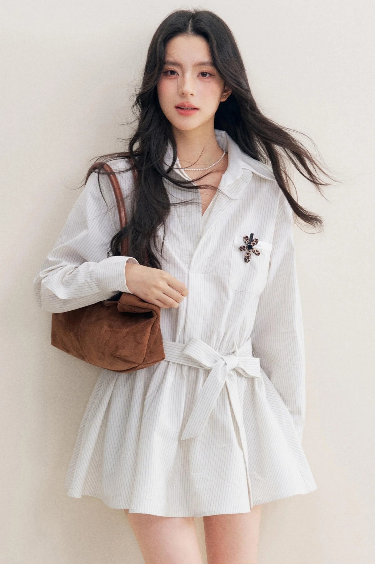 Lace-Up Craft Dress