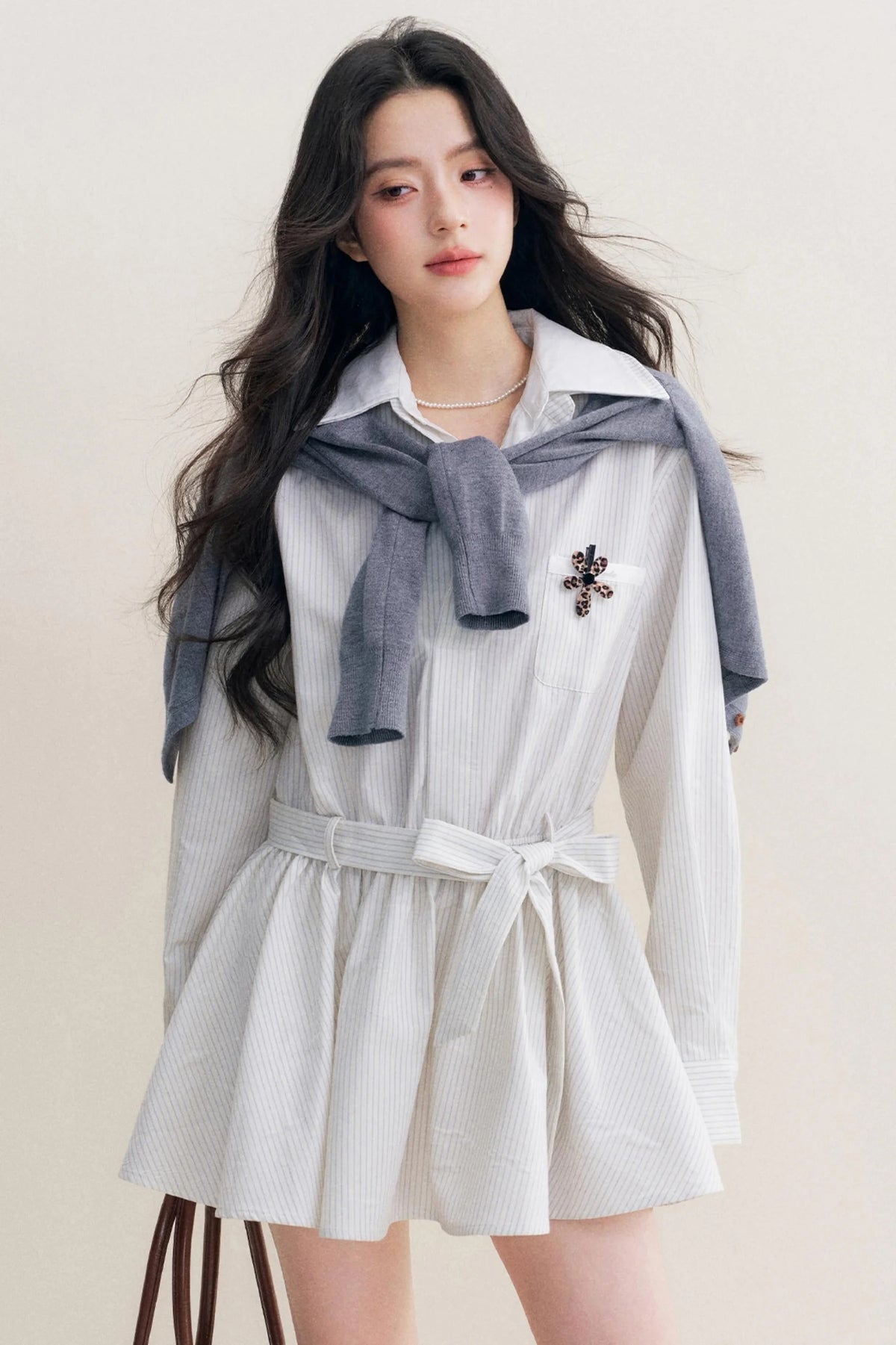 Lace-Up Craft Dress