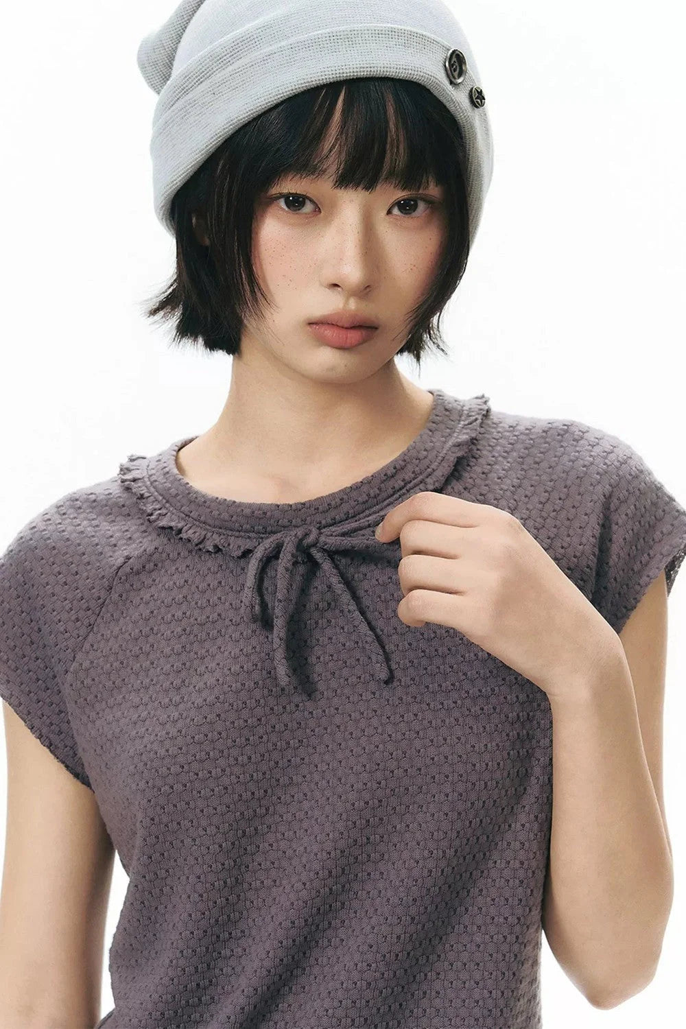 Lace-Up Raglan Top