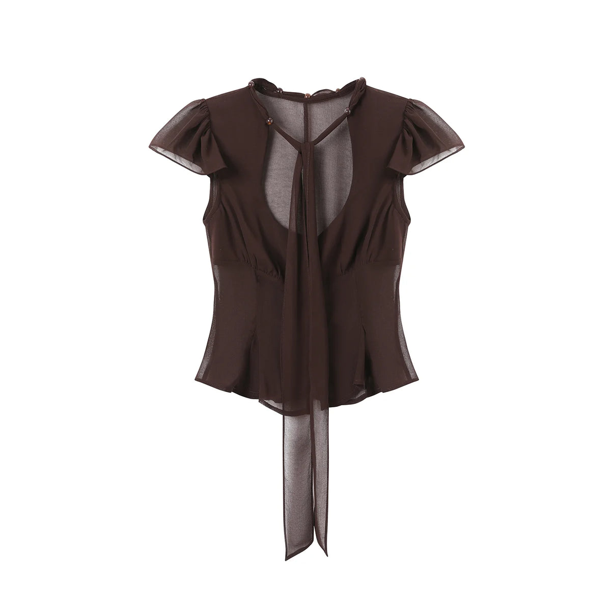 Lace-Up Waist Ruffled Skirt Set-Up