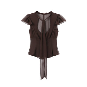 Lace-Up Waist Ruffled Skirt Set-Up