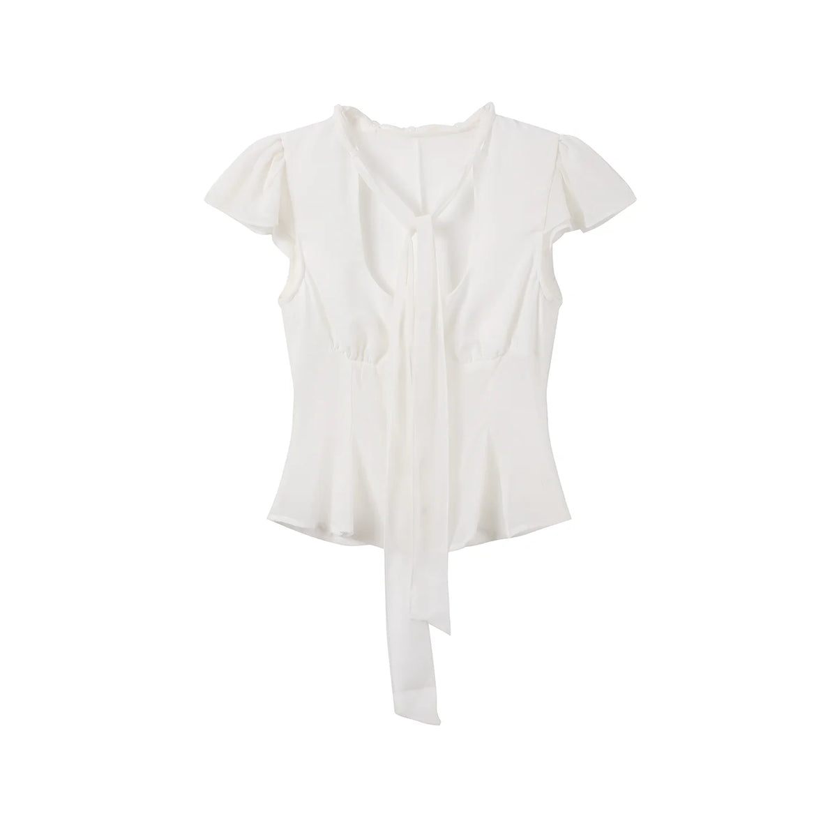 Lace-Up Waist Ruffled Skirt Set-Up