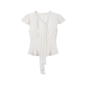 Lace-Up Waist Ruffled Skirt Set-Up