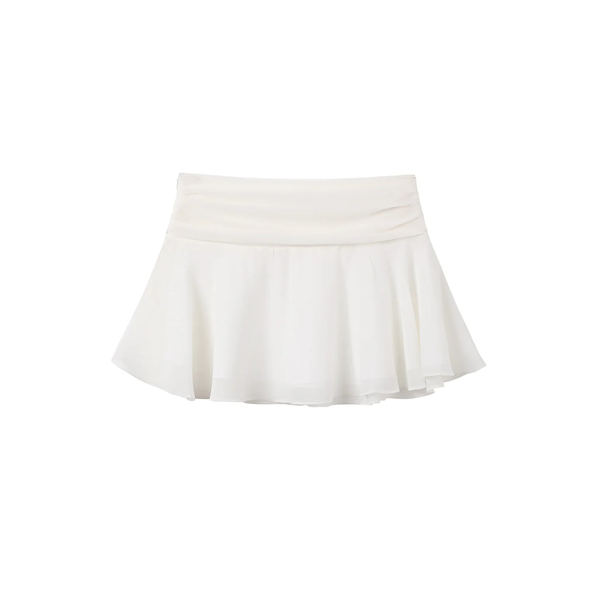 Lace-Up Waist Ruffled Skirt Set-Up