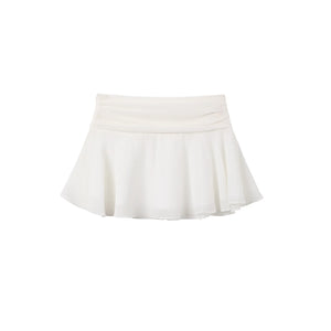 Lace-Up Waist Ruffled Skirt Set-Up