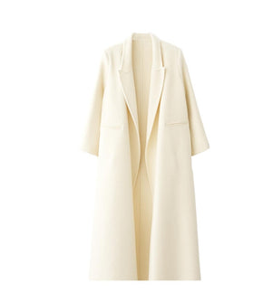 Lace-Up Wool Coat