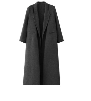Lace-Up Wool Coat