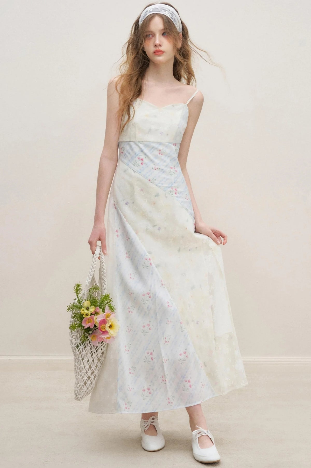 Lace V-Neck Cotton Dress