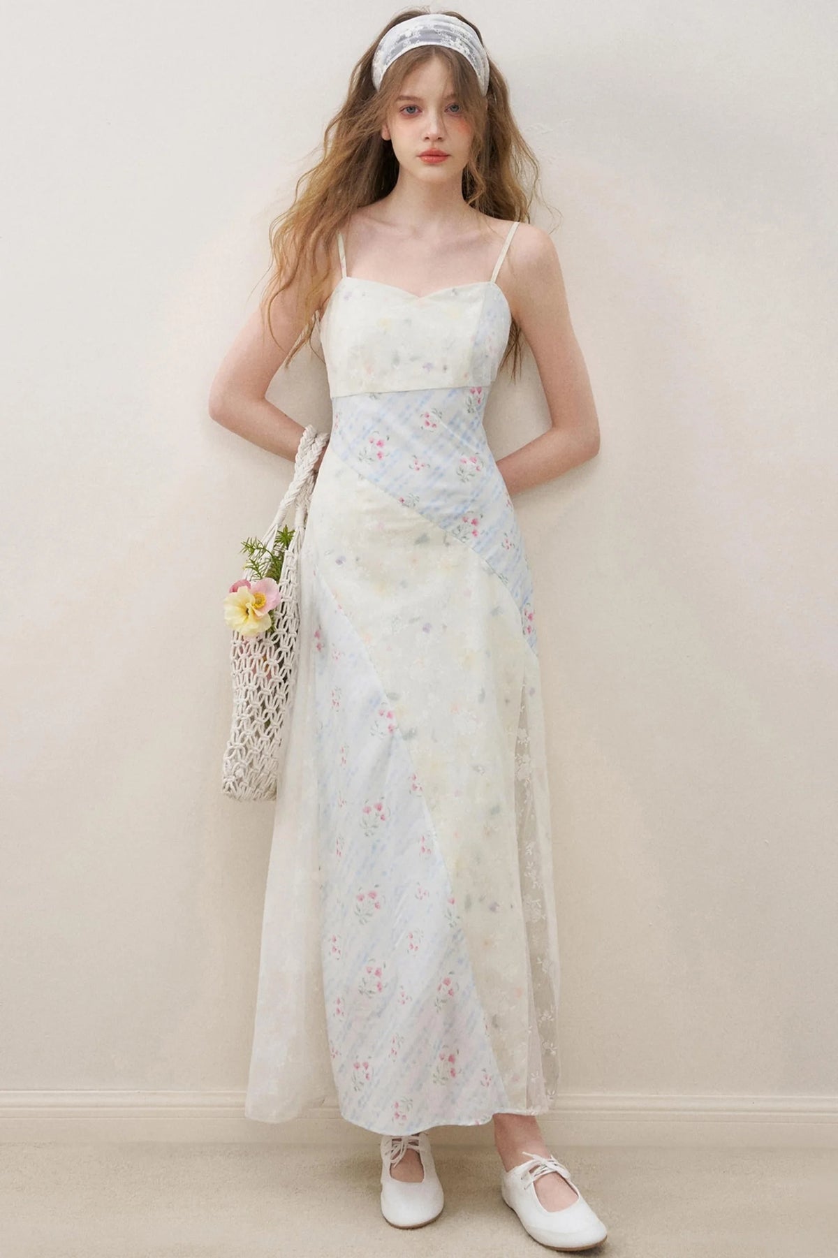 Lace V-Neck Cotton Dress