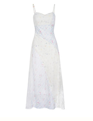 Lace V-Neck Cotton Dress
