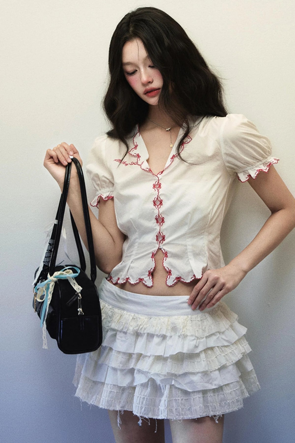 Lace V-Neck Shirt