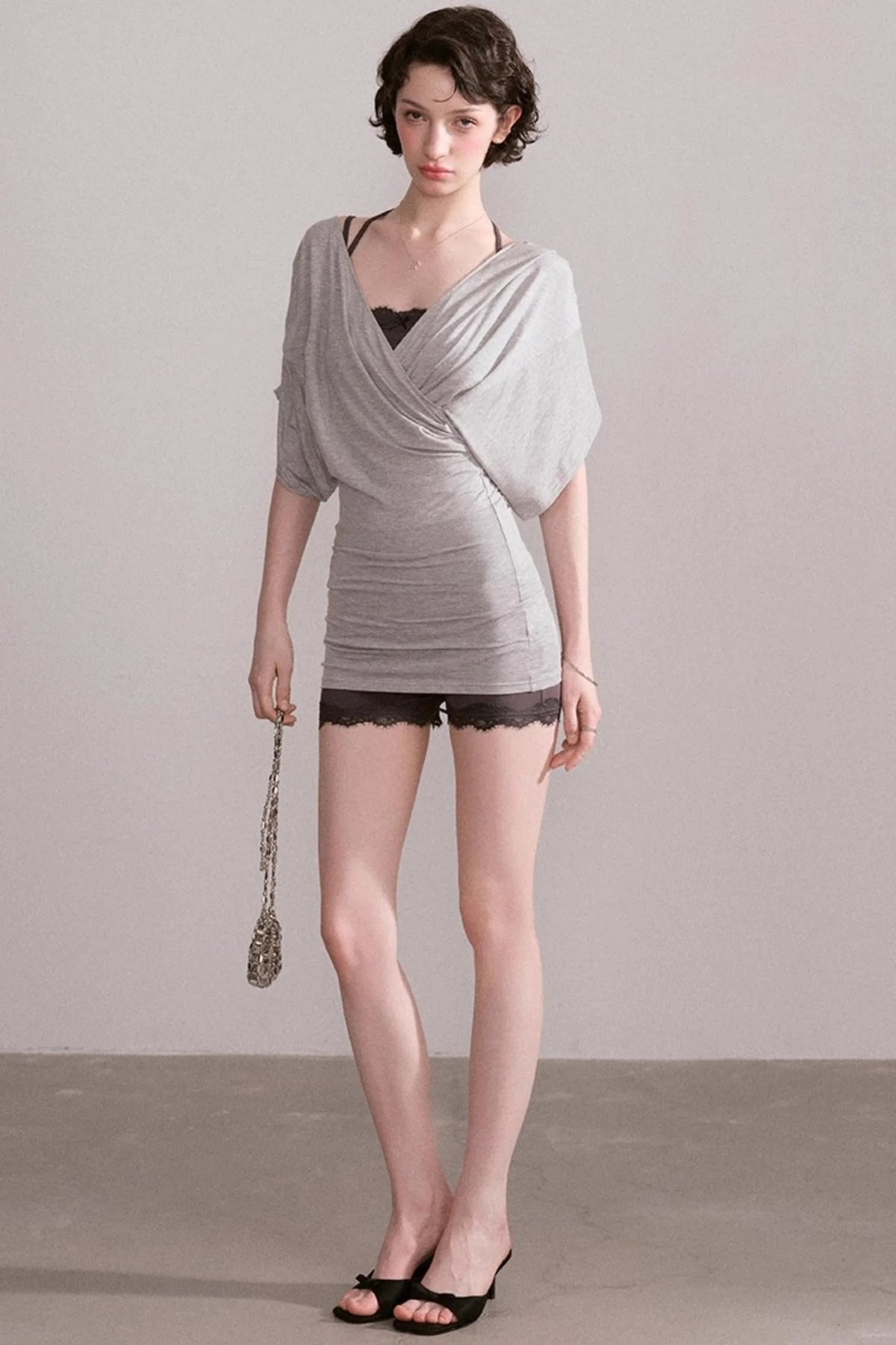 Lace V-Neck Sports Set-Up