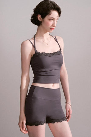 Lace V-Neck Sports Set-Up