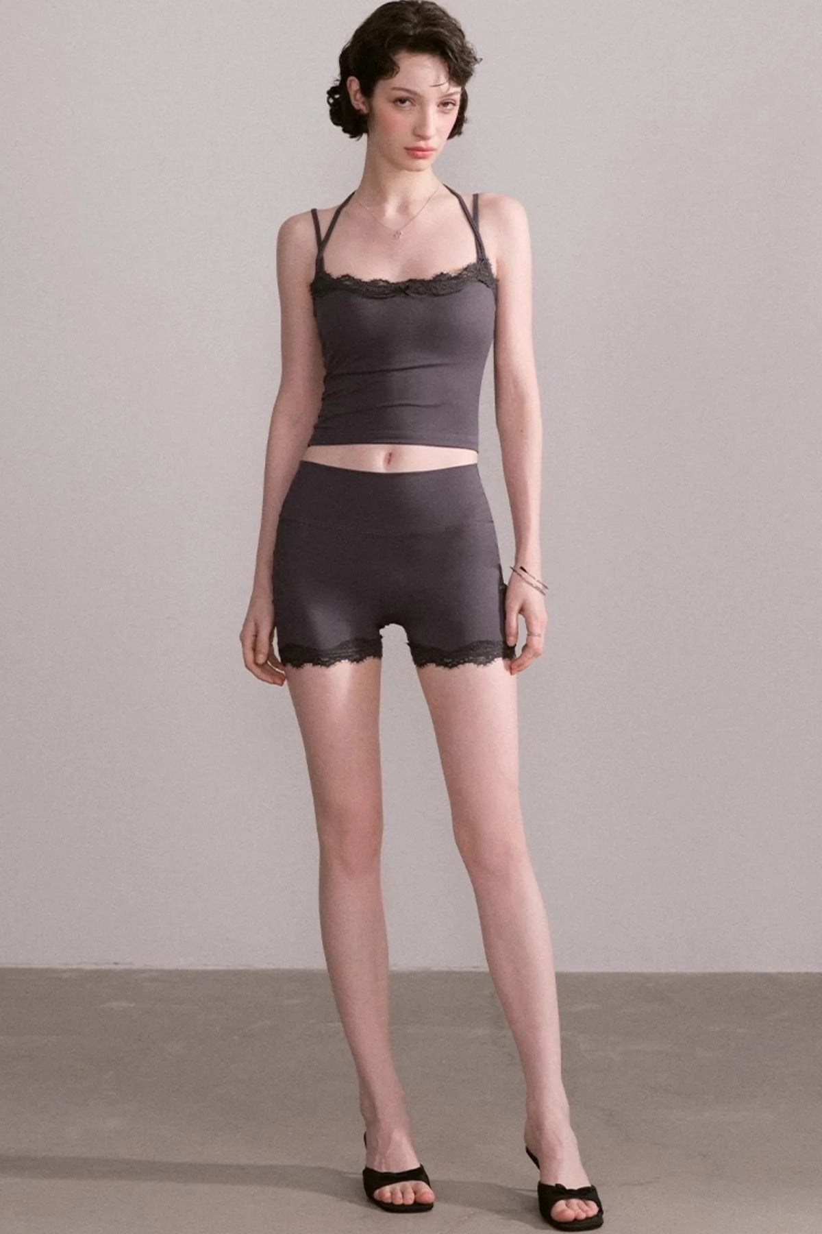 Lace V-Neck Sports Set-Up