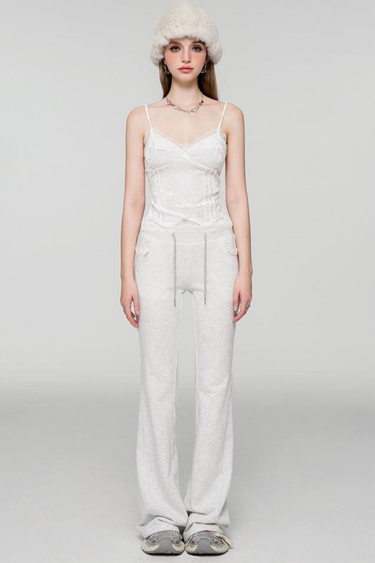 Lace Velvet Camisole Top