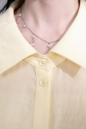 Lace Yellow Tee