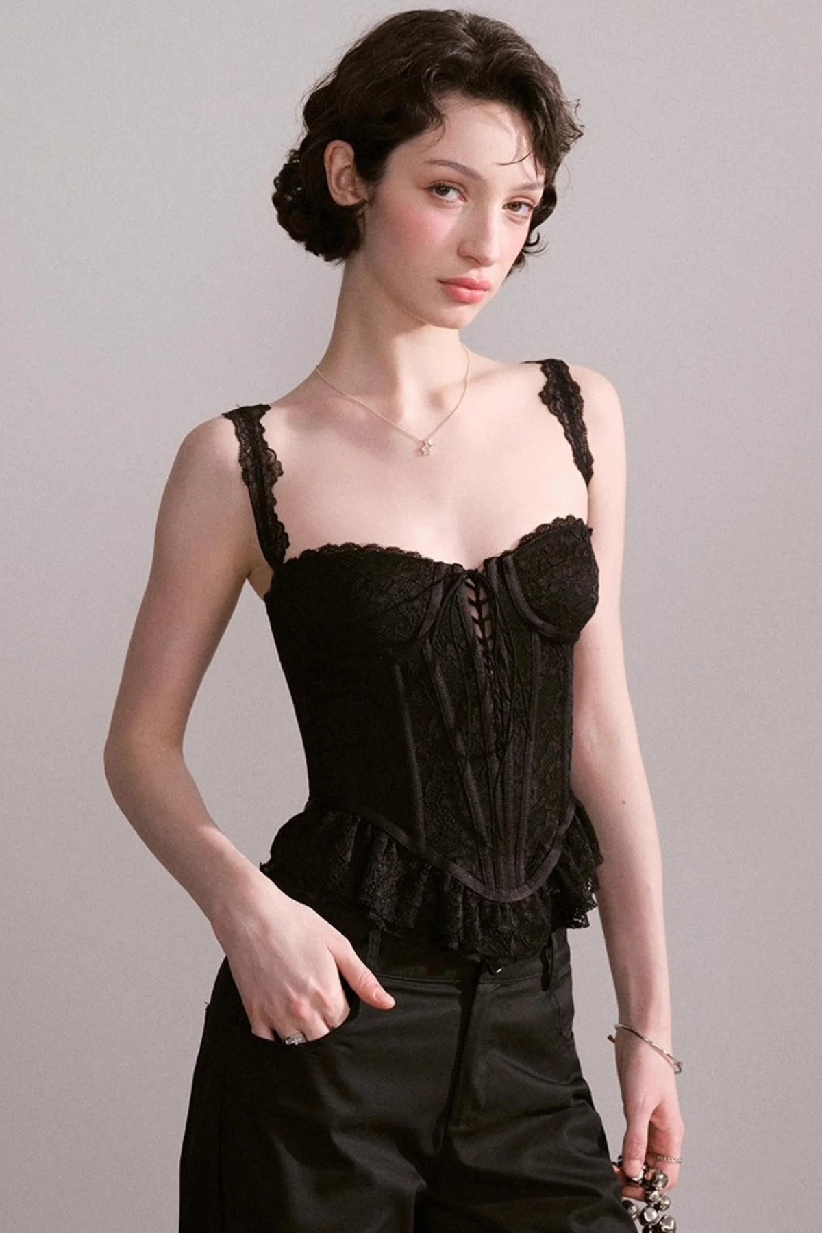 Laced Bustier Top