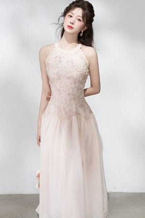 Ladylike Lace Halterneck Dress