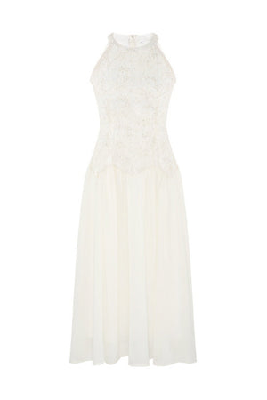 Ladylike Lace Halterneck Dress
