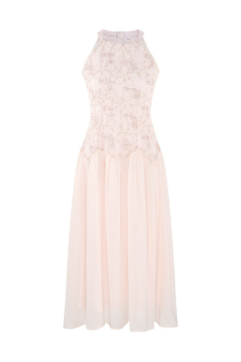 Ladylike Lace Halterneck Dress