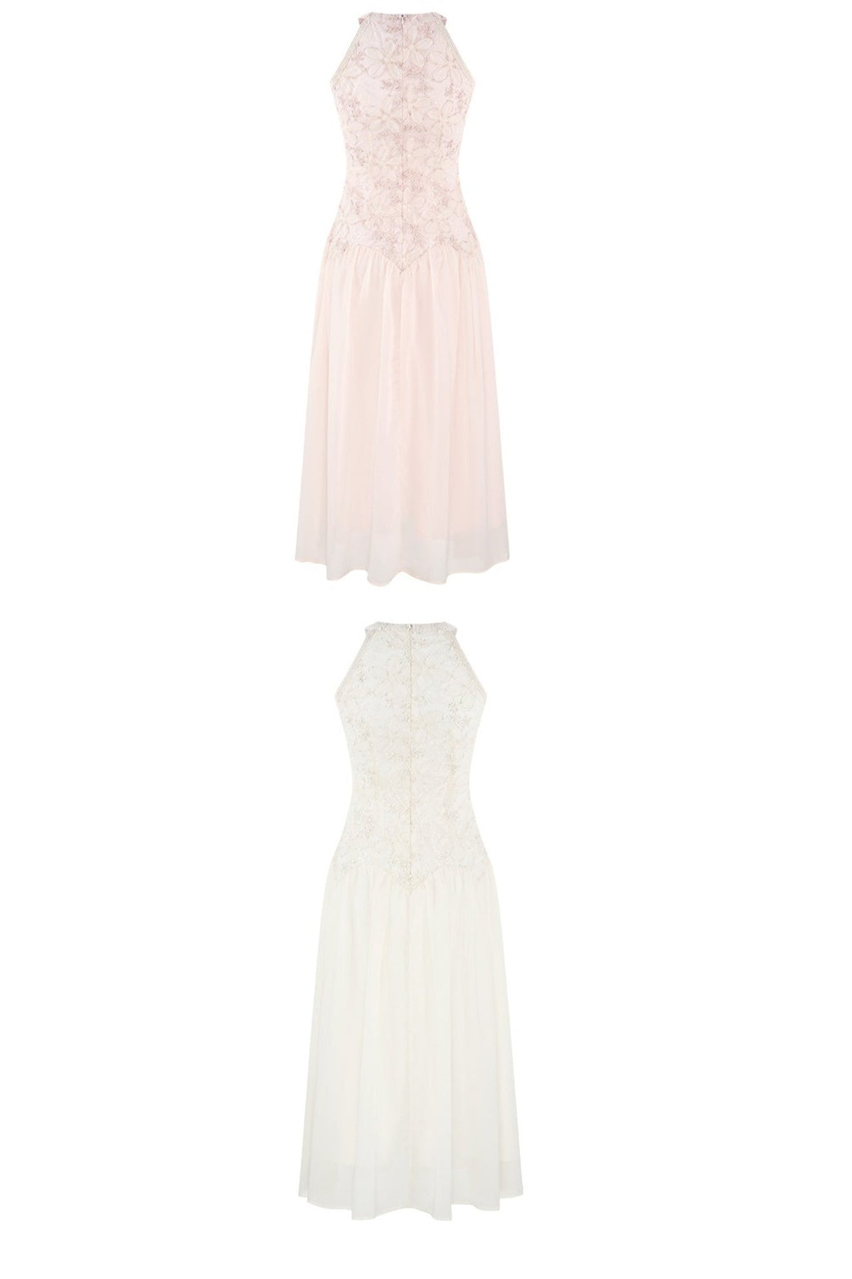 Ladylike Lace Halterneck Dress