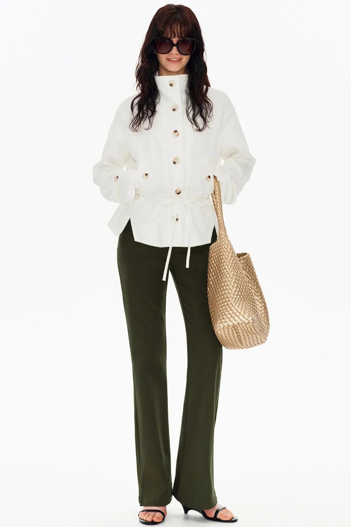 Laise Spliced Flared Pants