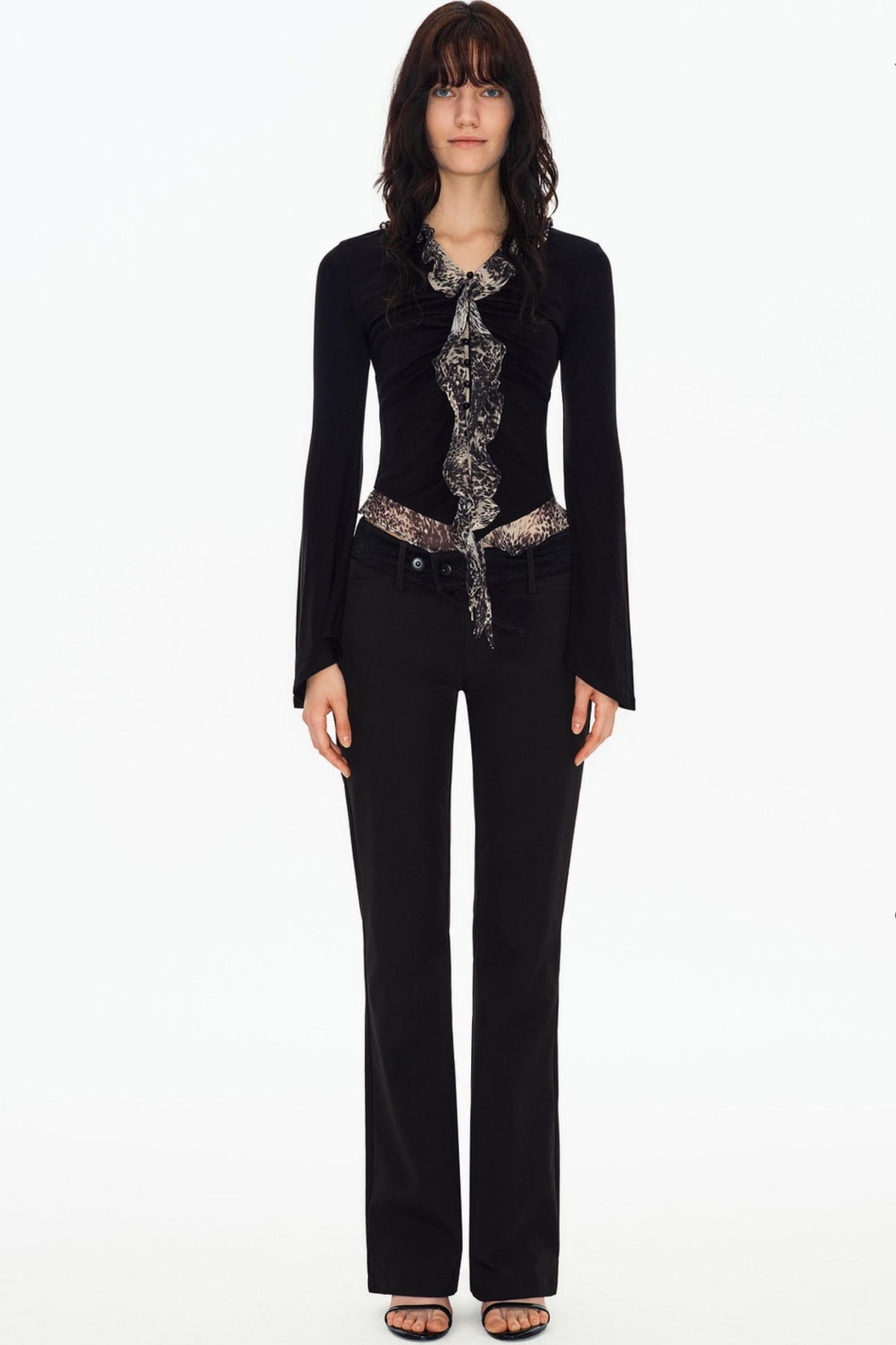 Laise Spliced Flared Pants