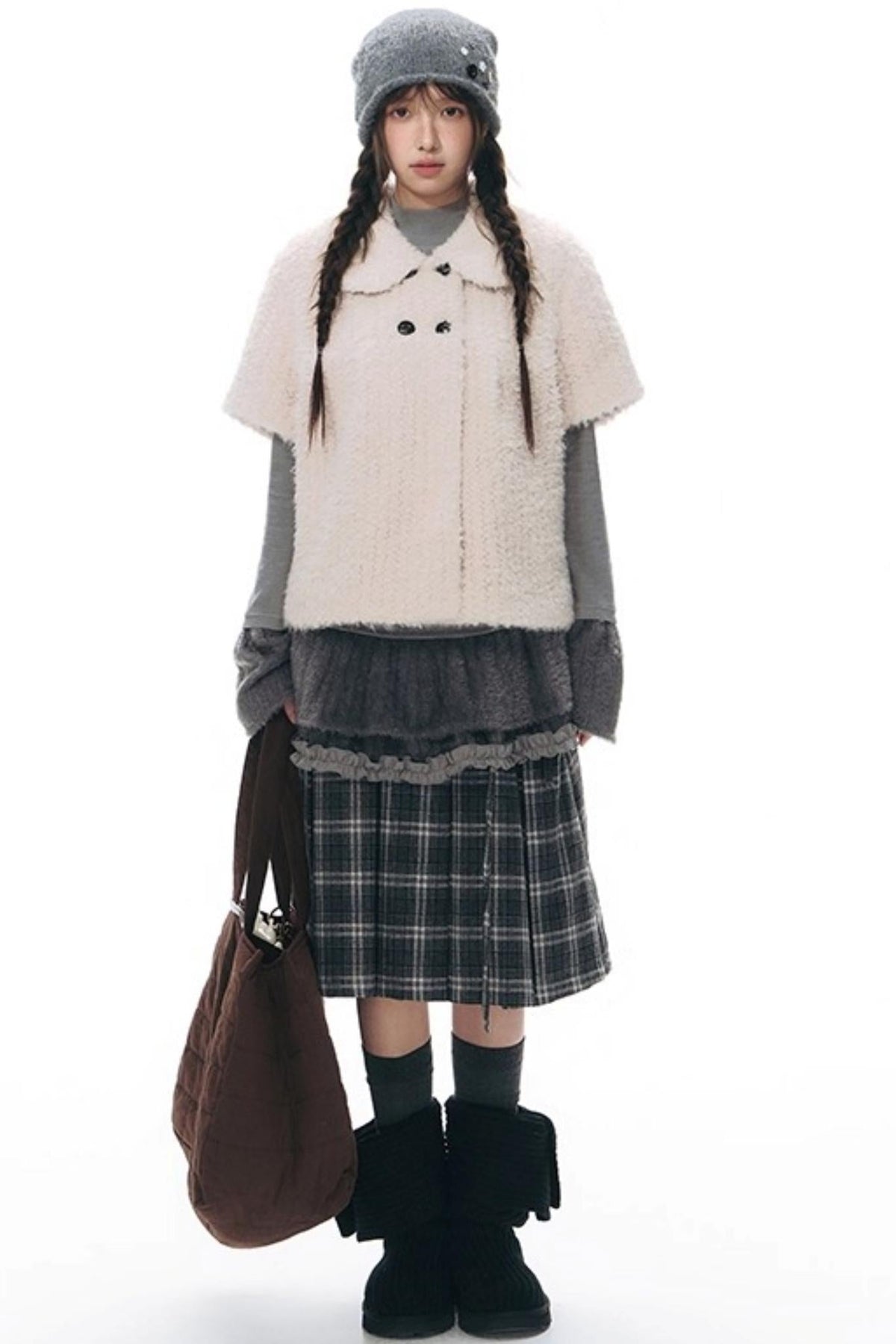 Lamb Wool Two-Piece Sweater Set-Up