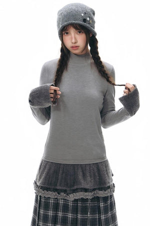 Lamb Wool Two-Piece Sweater Set-Up