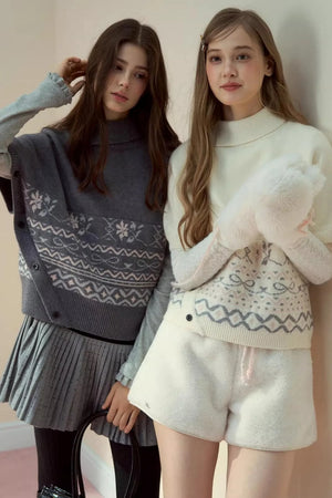 Lapel Design Cape Sweater
