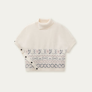 Lapel Design Cape Sweater