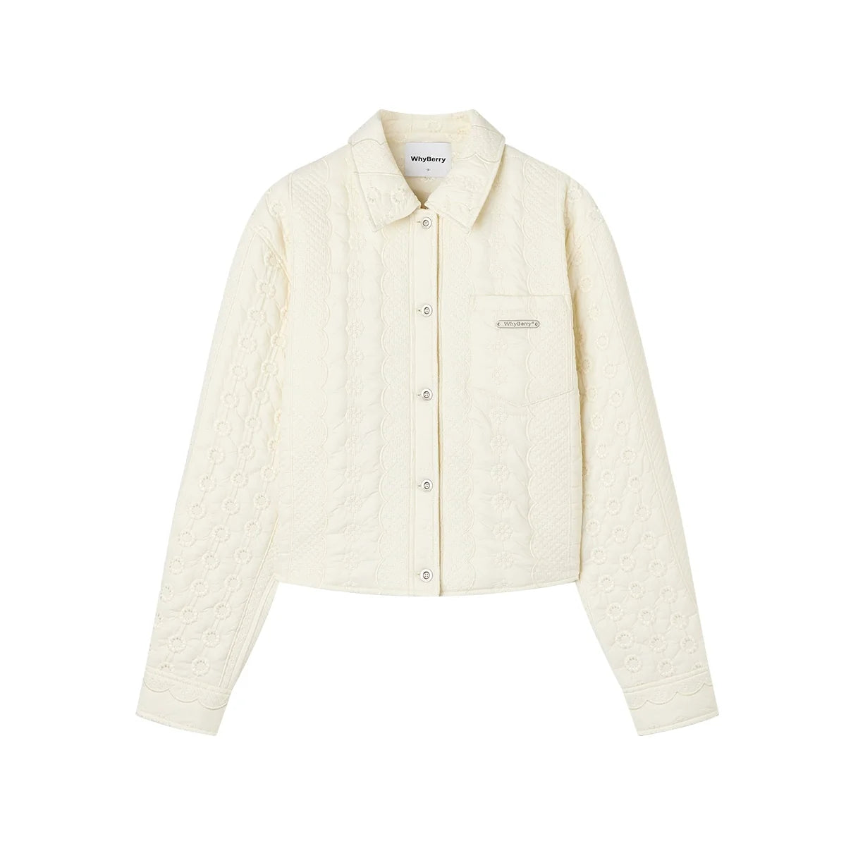 Lapel Dropped Shoulder Quilted Jacket