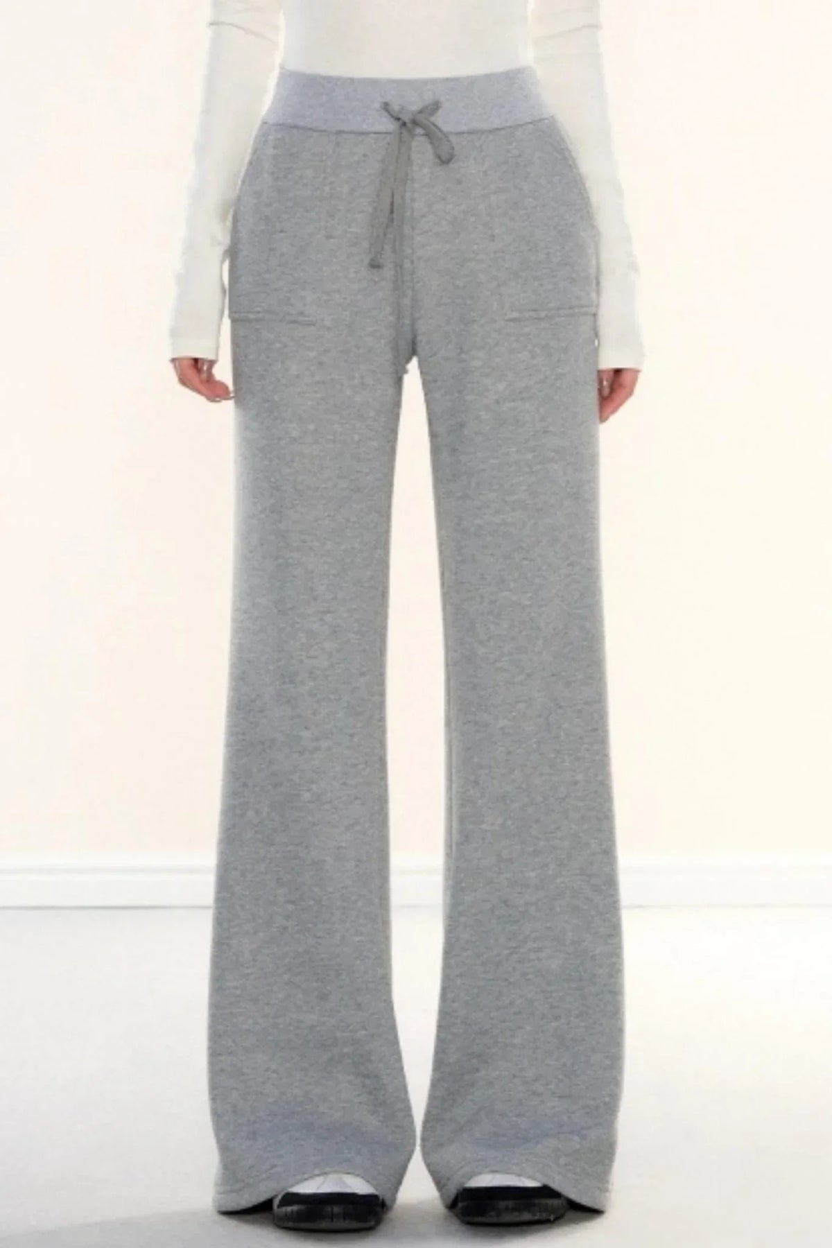 Lapel Fleece Slim Sweatshirt Jacket Set-Up