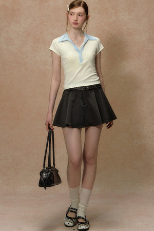 Lapel Short Sleeve T-Shirt