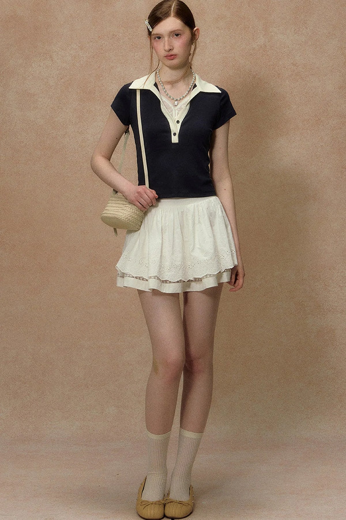 Lapel Short Sleeve T-Shirt
