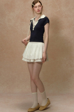 Lapel Short Sleeve T-Shirt