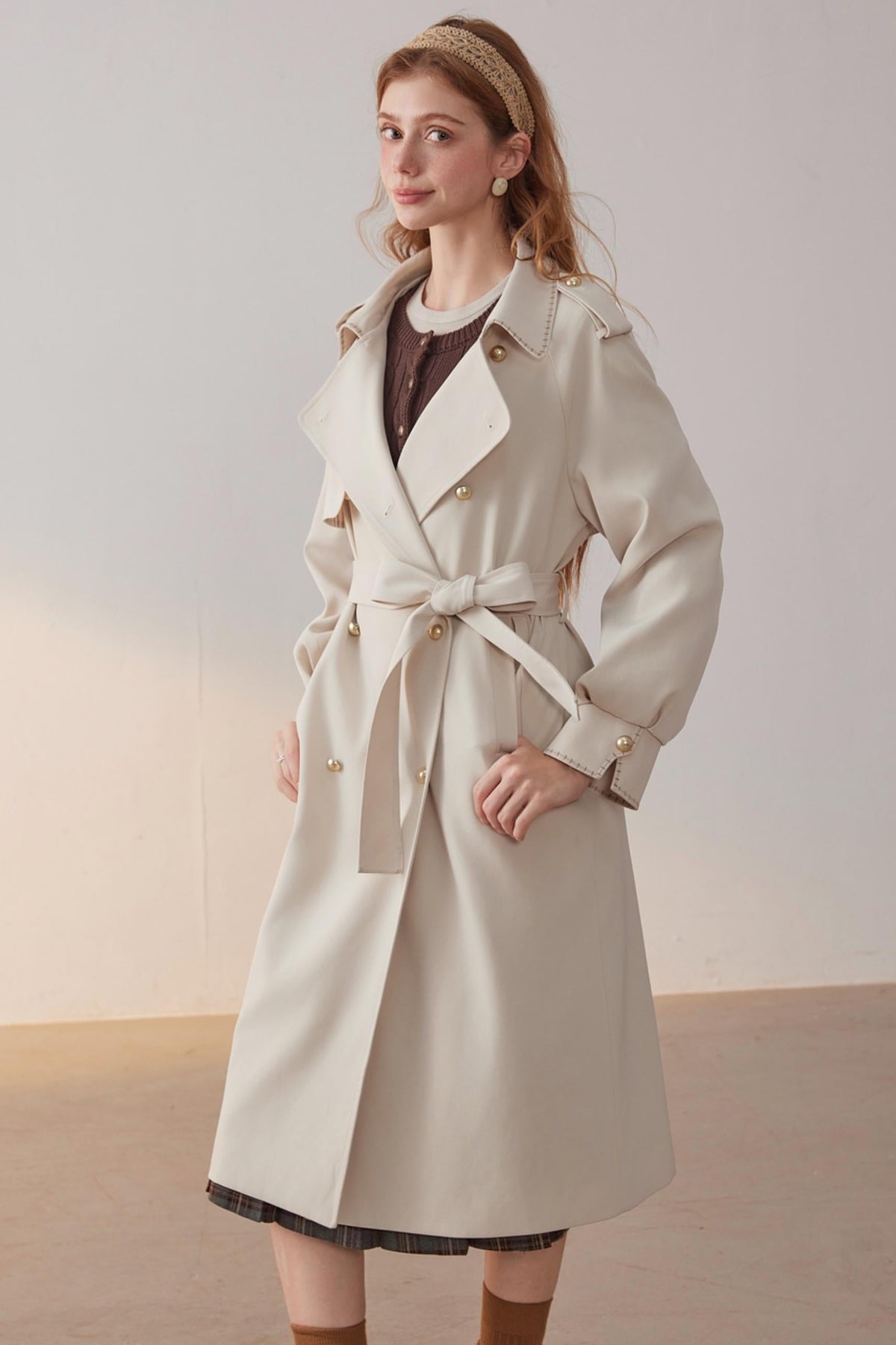 Lapel Trench Coat