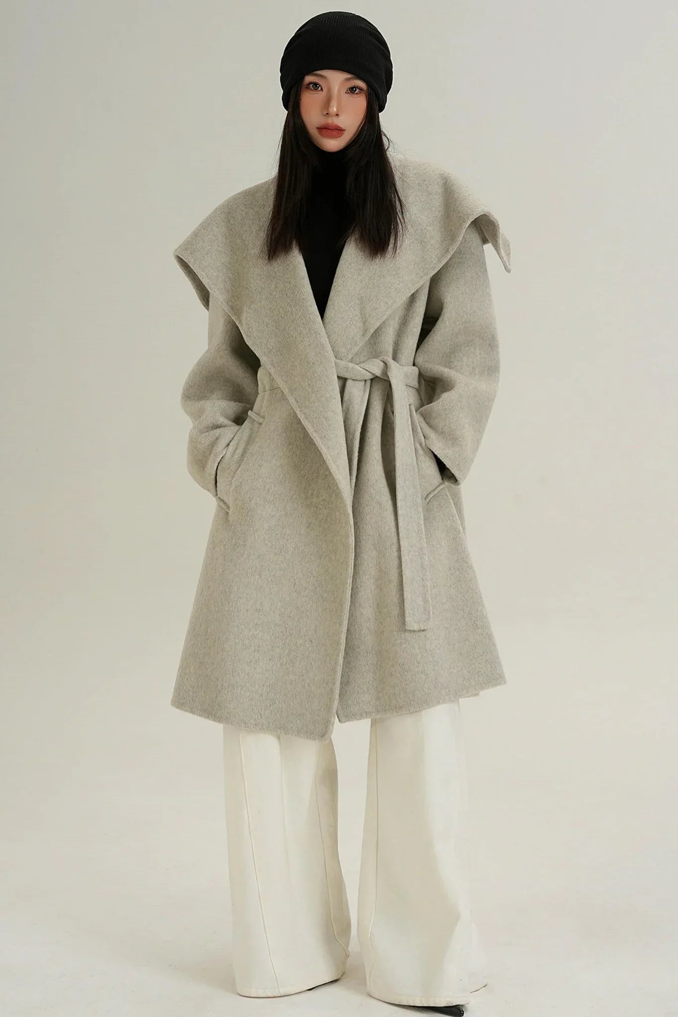 Large Lapel Wool Coat