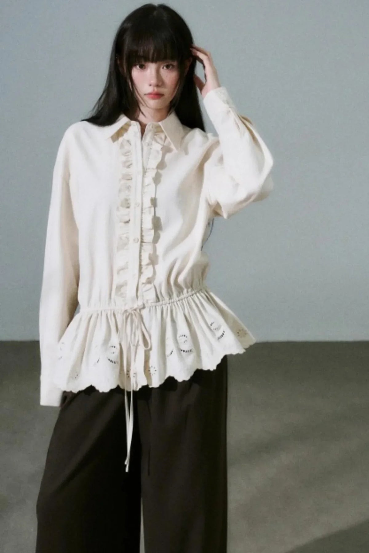 Laser Cut Tencel Shirt
