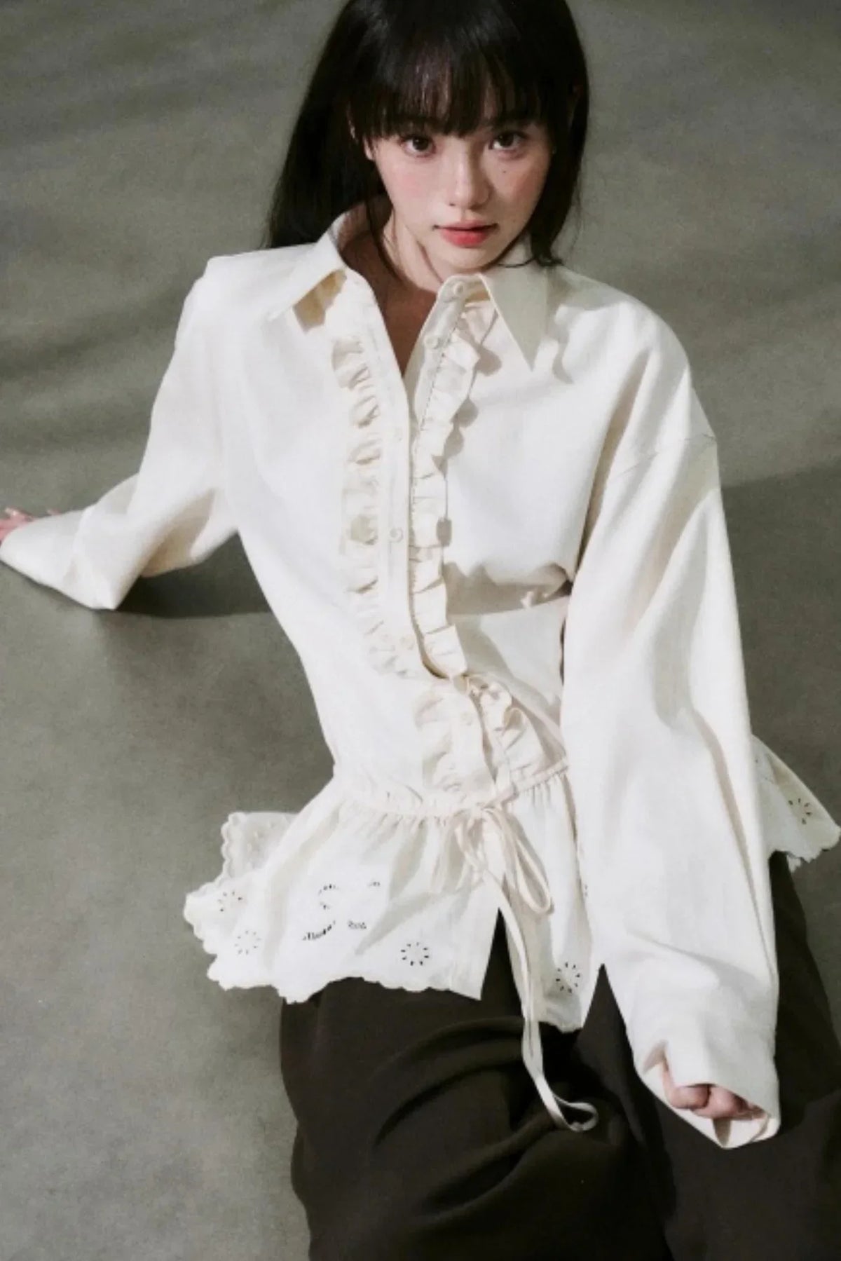 Laser Cut Tencel Shirt