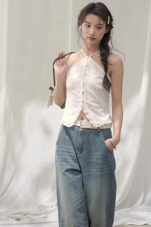 Laser Embossed Vintage Jeans