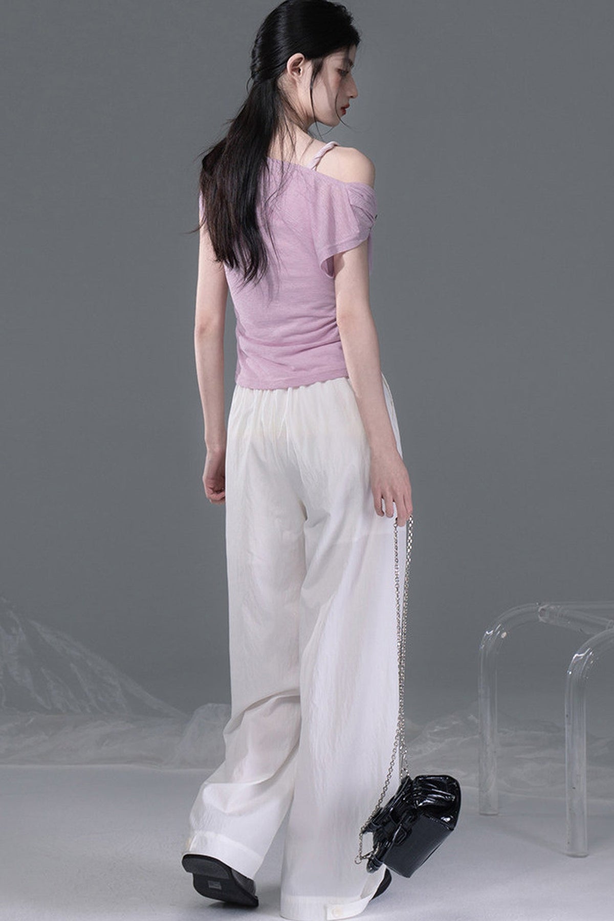 Layered Asymmetrical Linen Vest Set