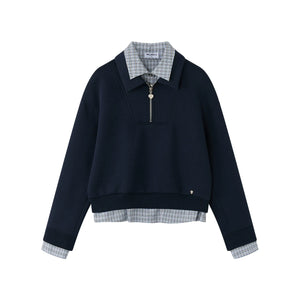 Layered Check Sweatshirt Set-Up