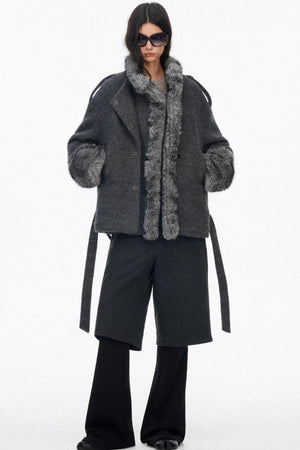 Layered Draped Bootcut Pants