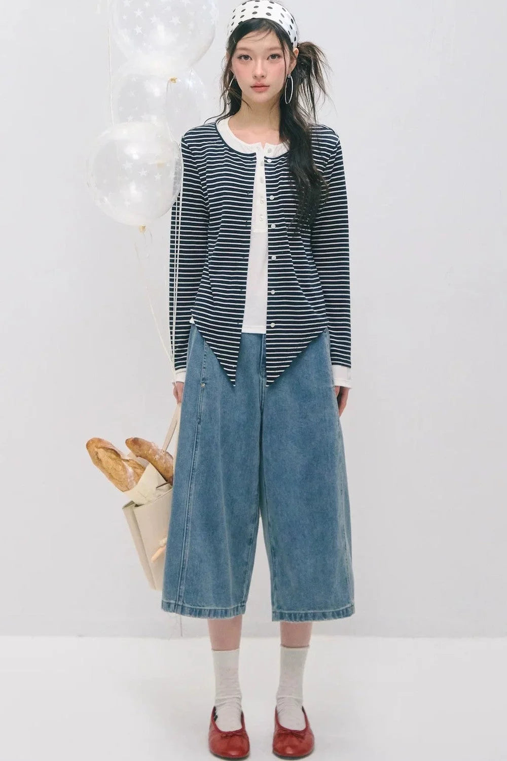 Layered Fake Two-Piece Tencel Wool Top