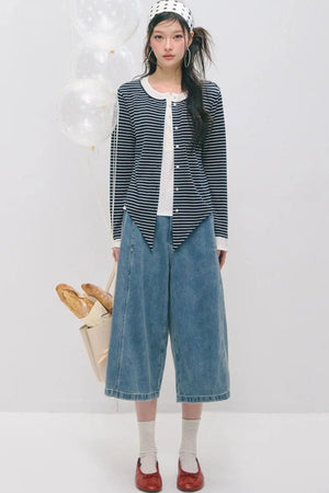 Layered Fake Two-Piece Tencel Wool Top