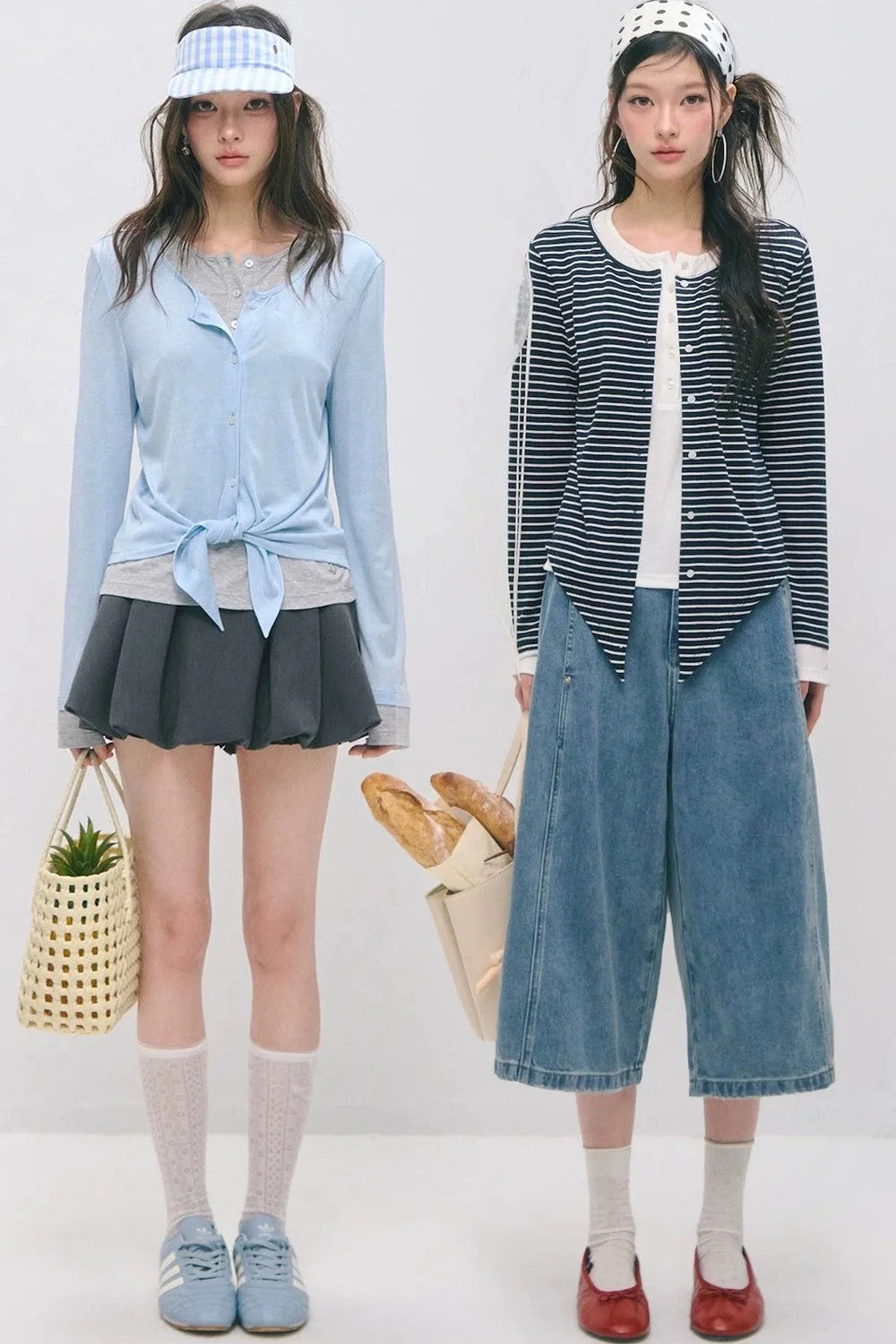 Layered Fake Two-Piece Tencel Wool Top