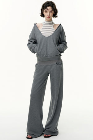 Layered Hooded Sweatshirt Set-Up