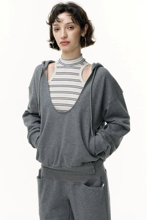 Layered Hooded Sweatshirt Set-Up