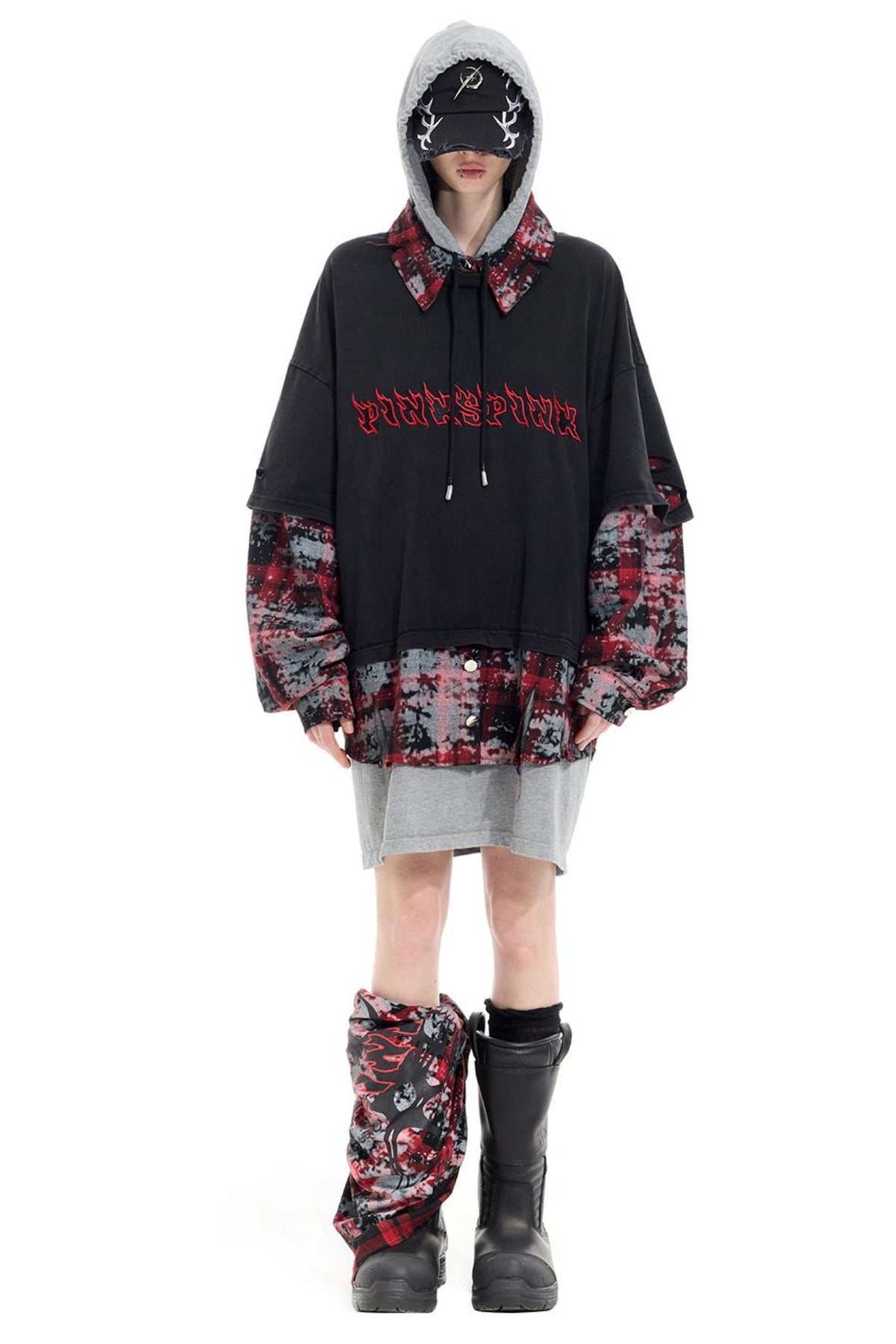 Layered Hooded T-shirt